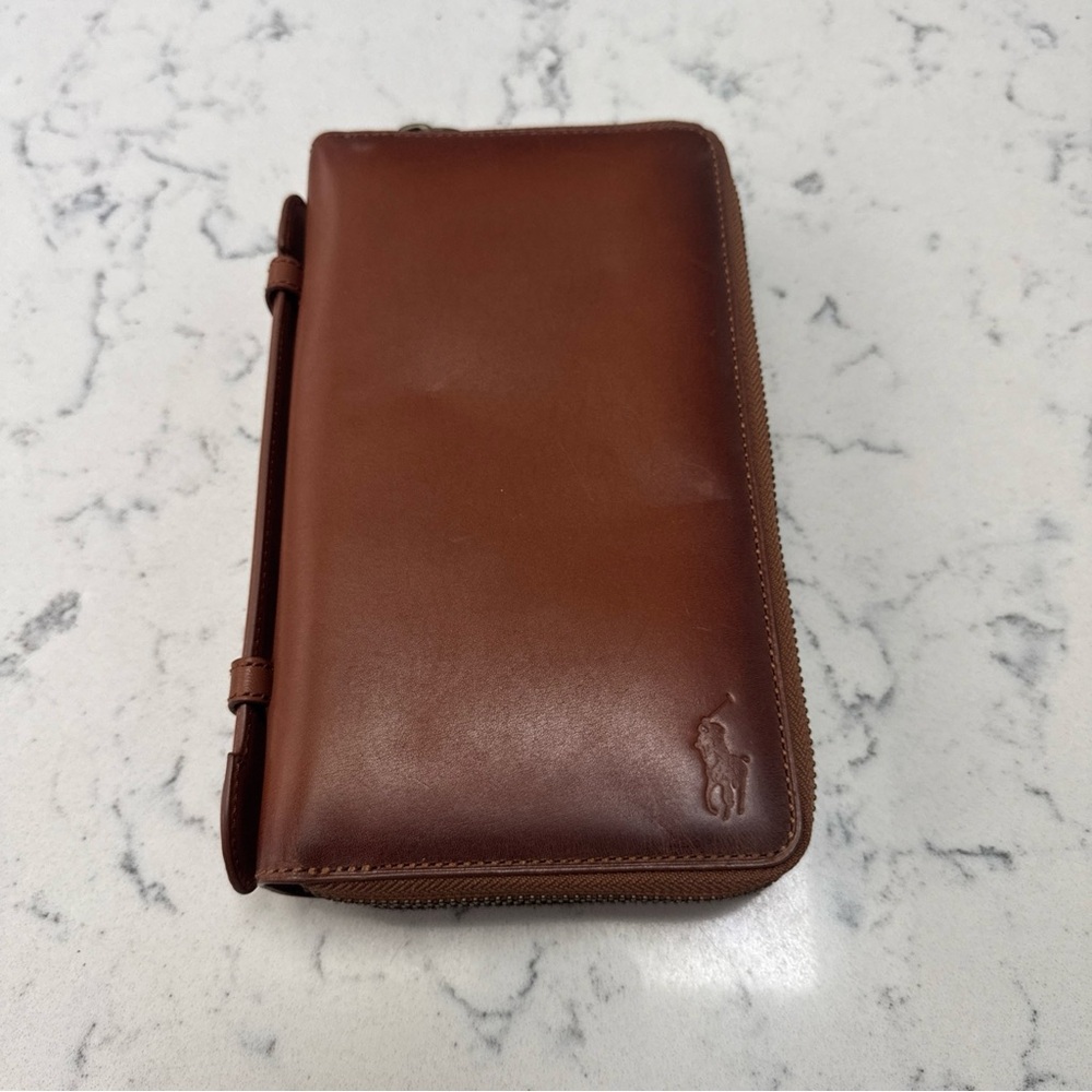 Ralph Lauren Brown Leather Clutch Wallet